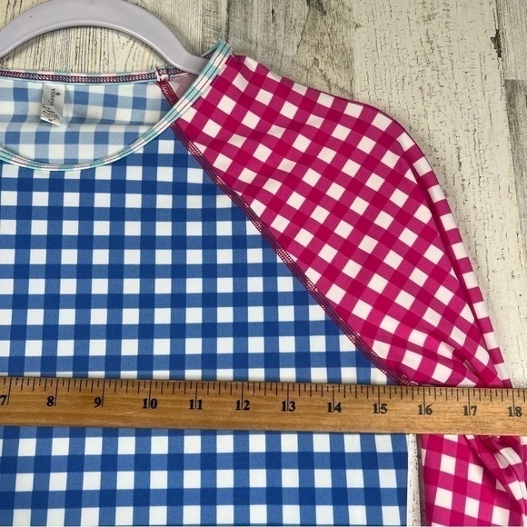 Vineyard Vines Rashguard Kid Girl Swim Shirt Top Swimsuit Coverup Active Gingham - Picture 7 of 11